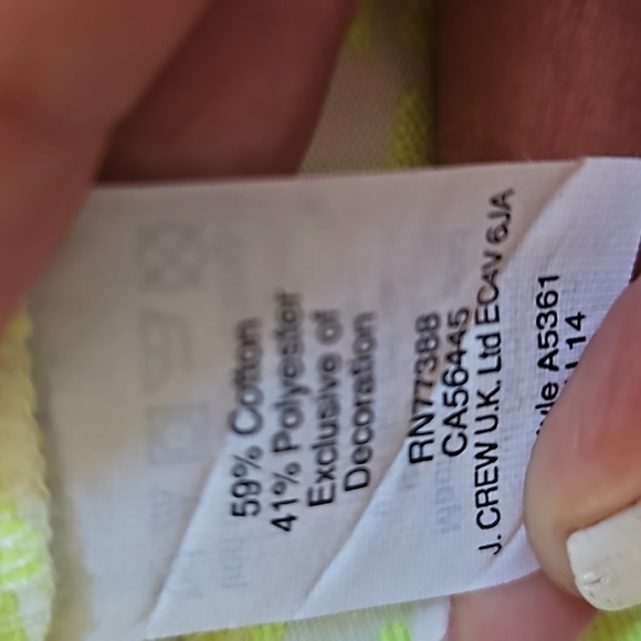 J. Crew Neon yellow Geometric Pattern Shift Dress - Picture 7 of 7